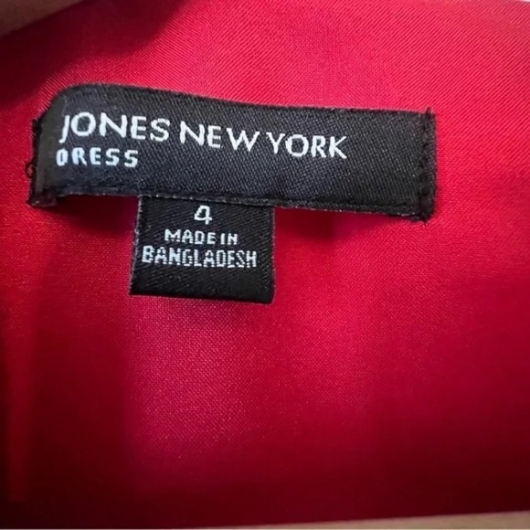 Jones New York Size 4 Sleeveless Red Dress - Picture 5 of 6